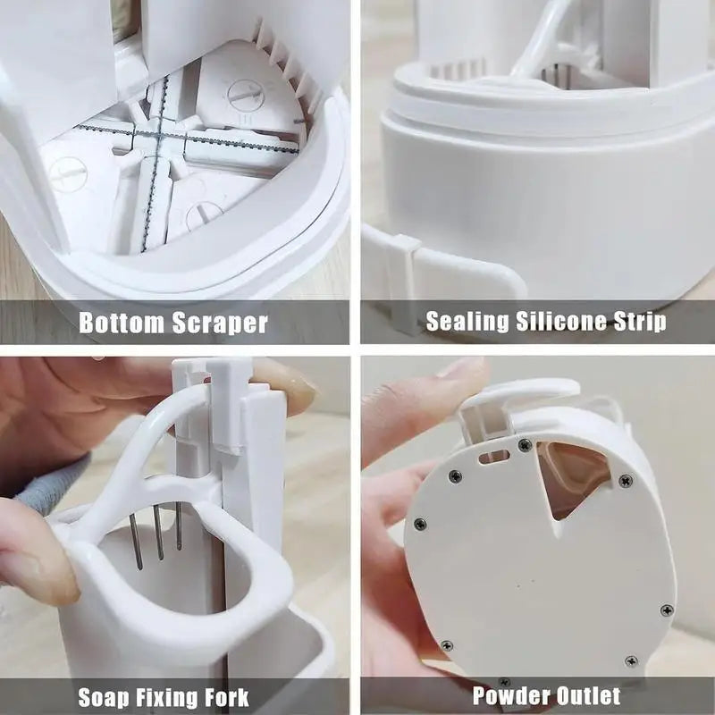 Wall-Mounted Soap Grinder with Lid – Adjustable Foamflaker Dispenser